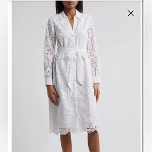 Lilly Pulitzer White Long Sleeve Eyelet Dress